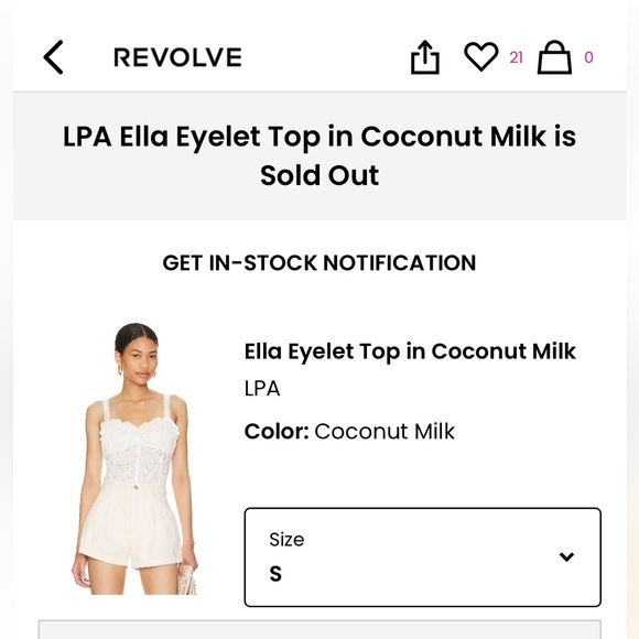 LPA Ella Eyelet Top in coconut milk - Picture 3 of 5